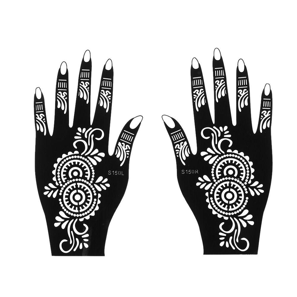 KAREN 1 Cặp Sticker Dán Hình Xăm Tạm Thời