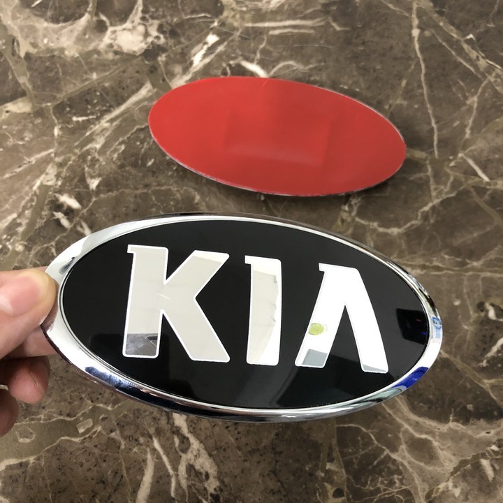 Logo biểu tượng gắn trước và sau xe ô tô KIA - Chất liệu: Nhựa ABS và hợp kim nhôm