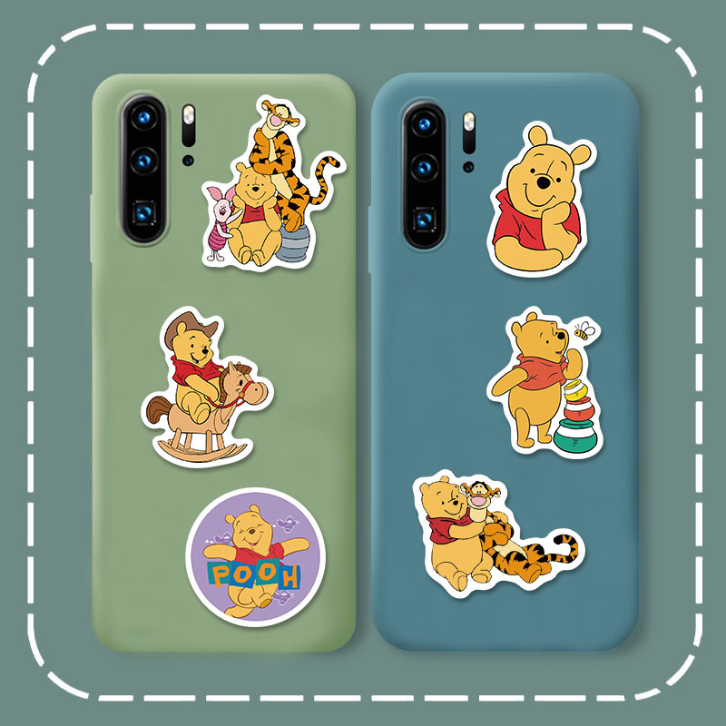 Set 50 hình dán Graffiti phong cách hoạt hình Winnie the Pooh dễ thương