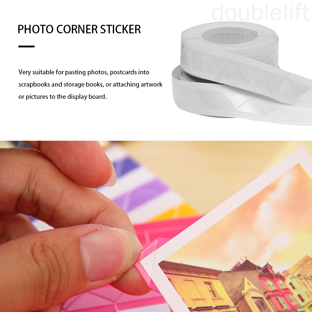 Cuộn 250 Miếng Dán Góc Khung Ảnh Trang Trí Sổ Tay