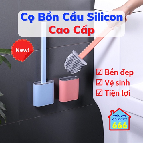 [SIÊU SẠCH] Cọ bồn cầu  Chổi vệ sinh bồn cầu nhà tắm silicon thông minh treo tường cao cấp tiện lợi giao ngẫu nhiên