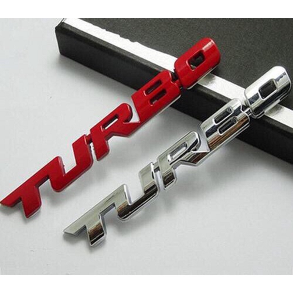 TEM TURBO CHỮ NỔI KIM LOẠI HÀNG CAO CẤP TRANG TRÍ XE MÁY CỰC ĐẸP