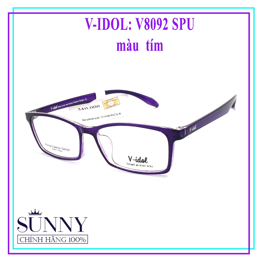 V8092 gọng kính chính hãng V-idol chính hãng, thiết kế dễ đeo bảo vệ mắt