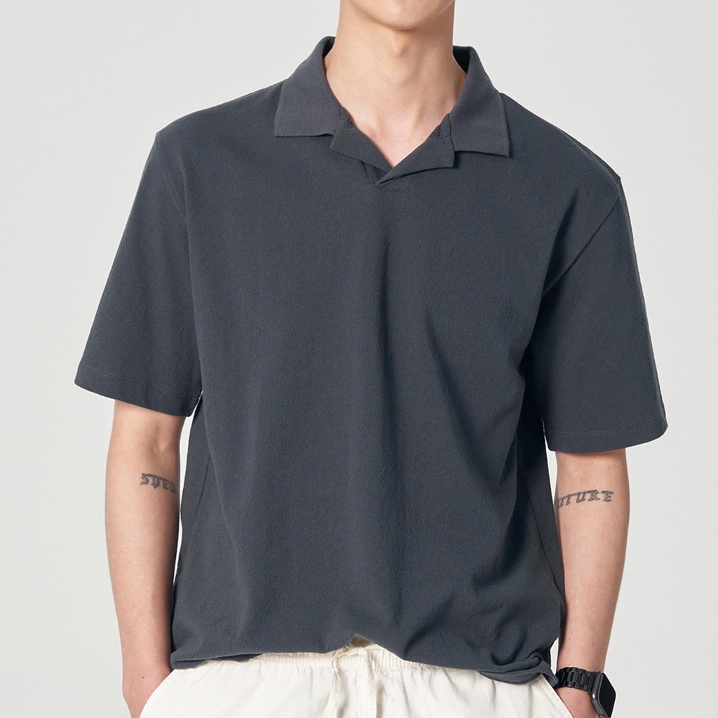 Áó Polo 100% cotton Jacquard 8 seconds xuất Hàn