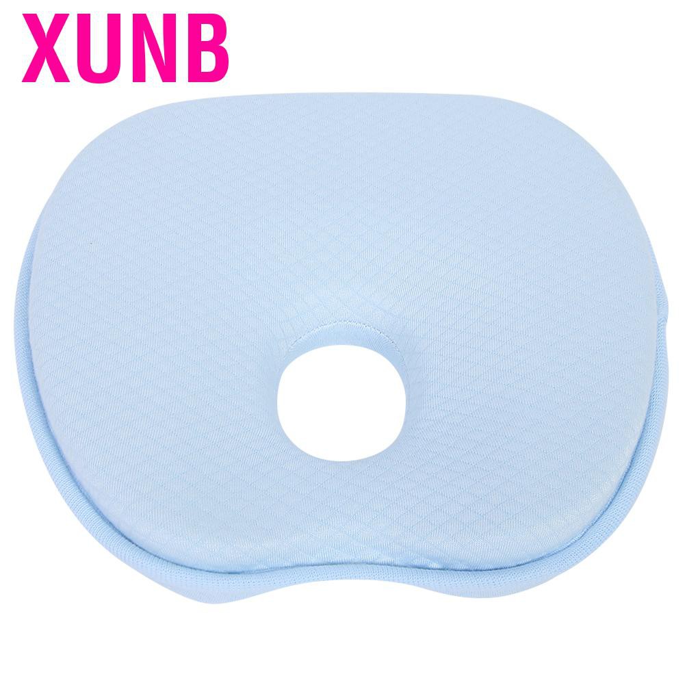 Xunb Baby Infant Newborn Anti Roll Support Prevent Flat Head Neck Cotton Pillow