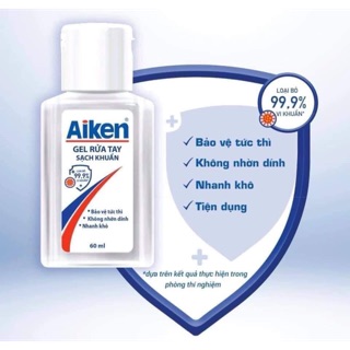 Gel rửa tay khô sạch khuẩn AiKen 60ml
