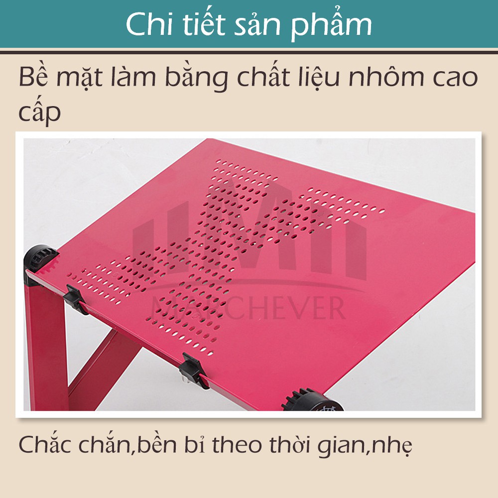 Bàn xoay laptop đa năng có thể gập lại với quạt làm mát và miếng lót chuột (Đen)