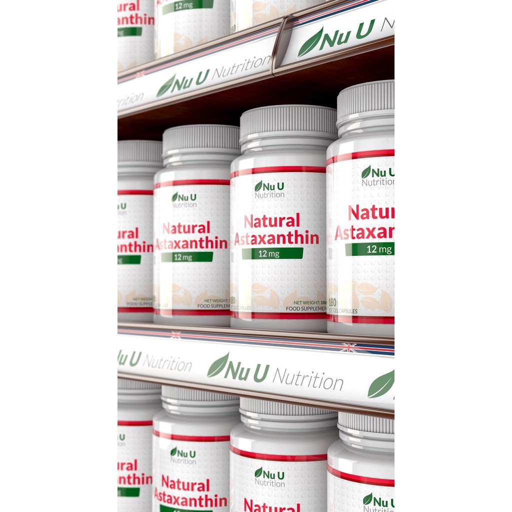 Astaxanthin Natural 12mg - Tăng hệ miễn dịch, Chống lão hóa, Đẹp da, Hỗ trợ phát triển cơ bắp Nu U nutrition