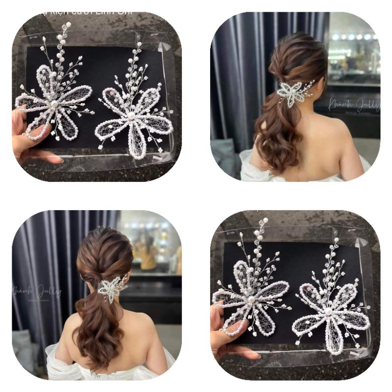 sét 2 cài tóc cô dâu