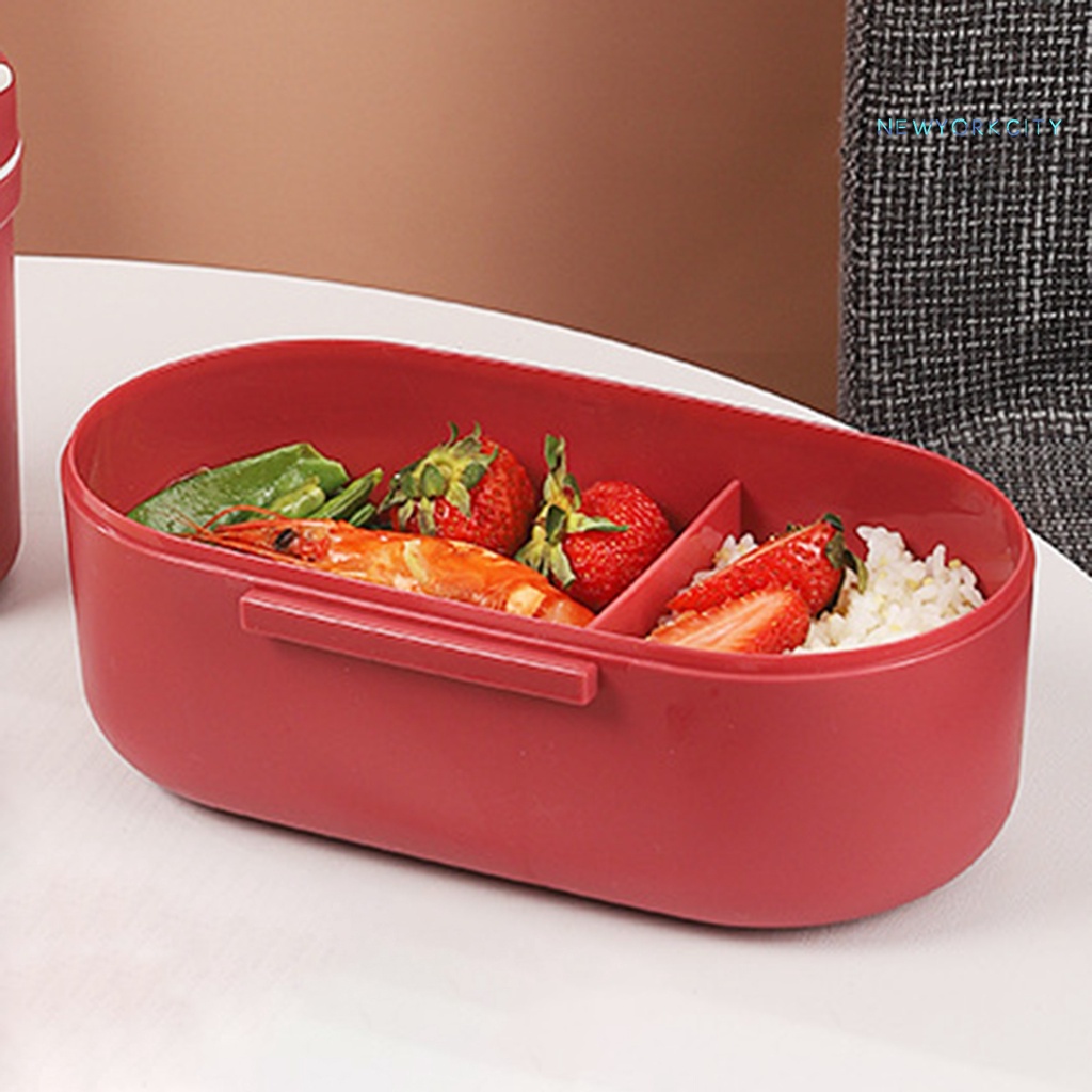 Hộp Đựng Cơm Trưa Chia Ngăn Kèm Muỗng Và Đũa