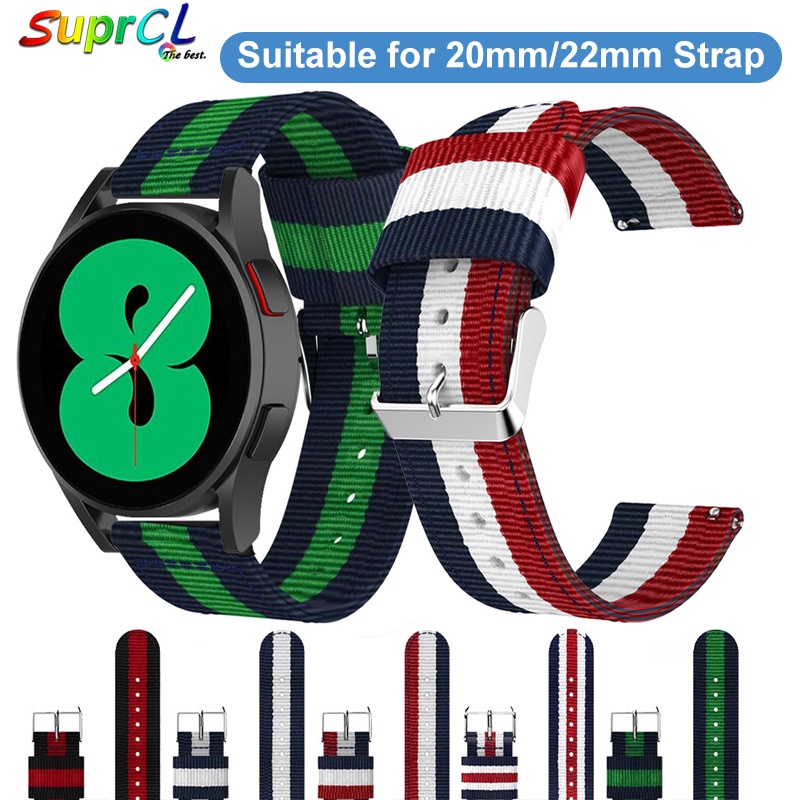 Dây đeo sợi nylon 20mm 22mm cho đồng hồ thông minh huawei samsung galaxy watch 42mm 46mm active galaxy gear s3