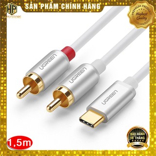 Cáp chuyển đổi âm thanh usb-c sang rca ugreen 30735 dài 1,5m chính hãng - hapustore