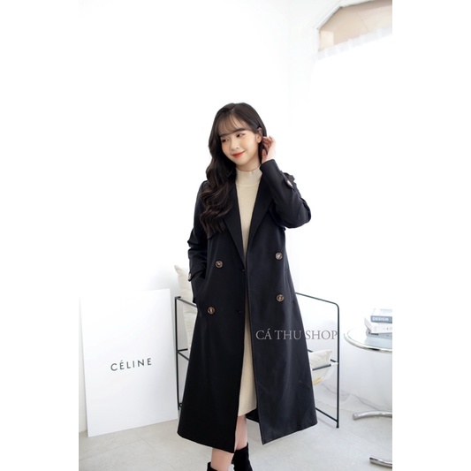 Áo trendcoat kaki dáng dài