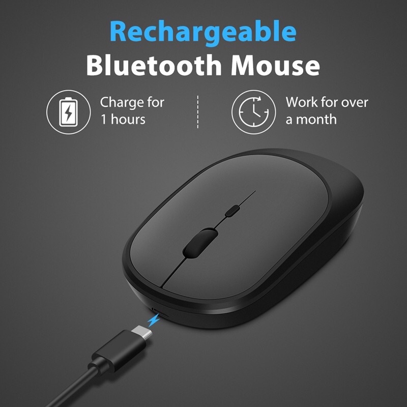 Chuột không dây bluetooth wireless 2.4G NM003 pin sạc chống ồn im lặng laptop pc smartphone