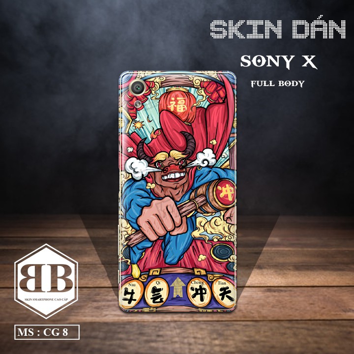 Bộ Skin Dán Sony Xperia X dán full lưng viền dùng thay ốp lưng điện thoại thiết kế sang trọng