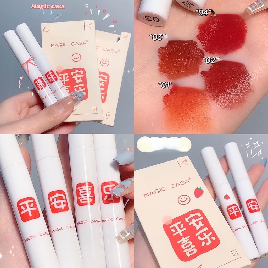 Set 4 Son Kem Màu Nhung Lì Magic CASA