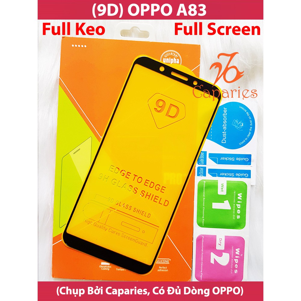 Kính Cường lực 9D OPPO A83 Full Màn Hình - Tặng Kèm Bộ Dán