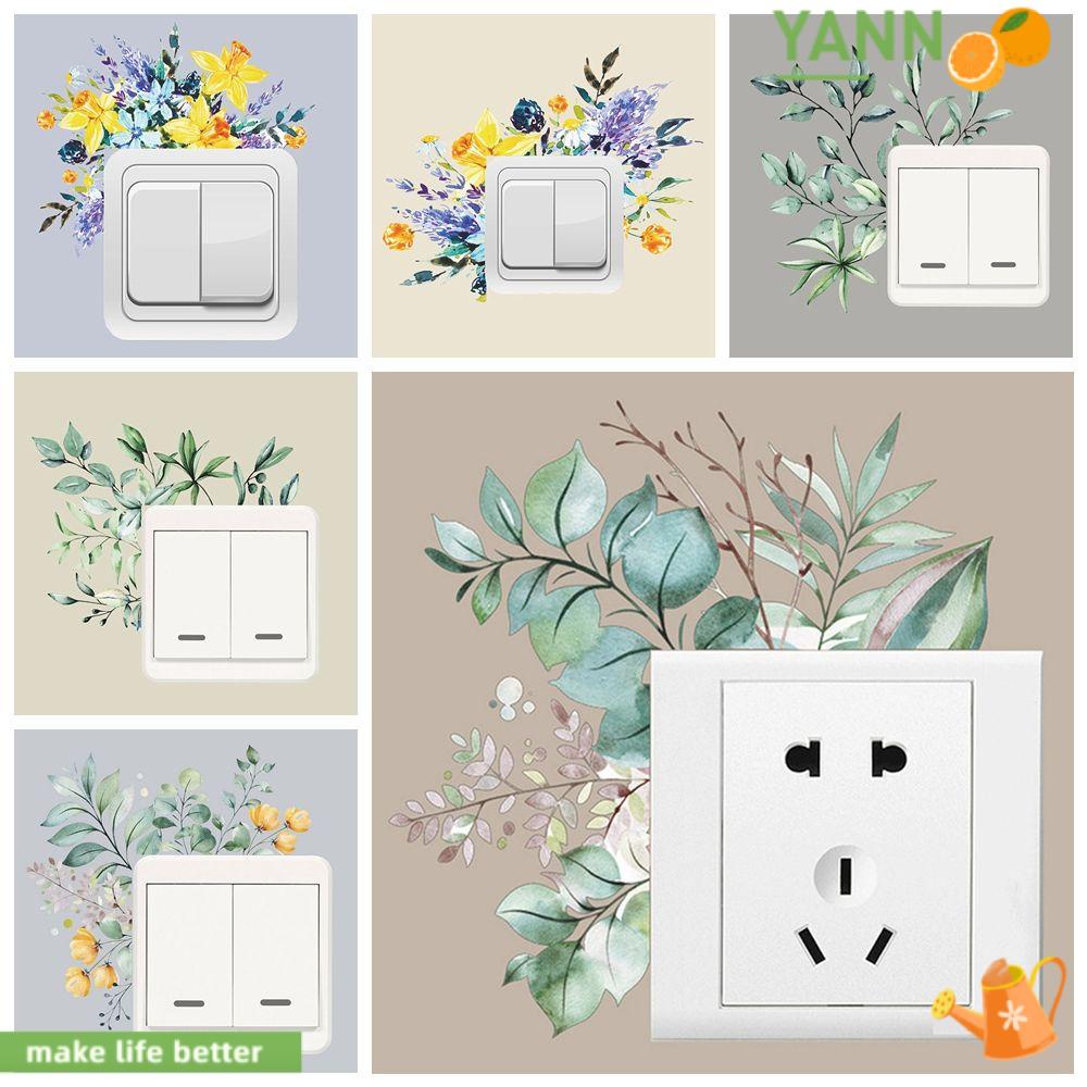 1 Sticker Dán Công Tắc Hình Cây Cọ Nhiệt Đới Trang Trí Nhà Cửa