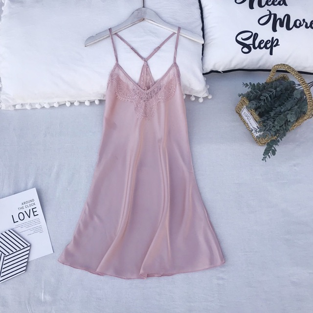 QQ8640 VÁY NGỦ LỤA SEXY | BigBuy360 - bigbuy360.vn