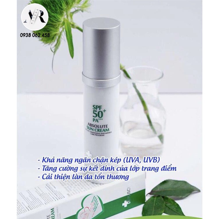 KEM CHỐNG NẮNG ABSOLUTE SUN CREAM DRPLUSCELL SPF 50, PA+++  [MỸ PHẨM CHÍNH HÃNG - ALVERA BEAUTY]