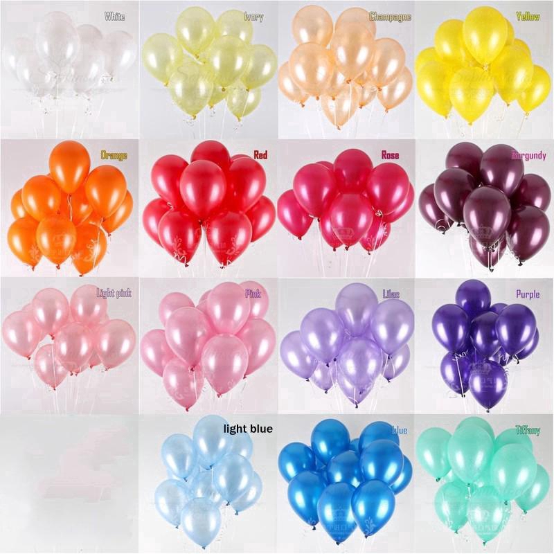 Bộ 100 Bong Bóng Cao Su Tròn 10 Inch Trang Trí Tiệc Độc Đáo