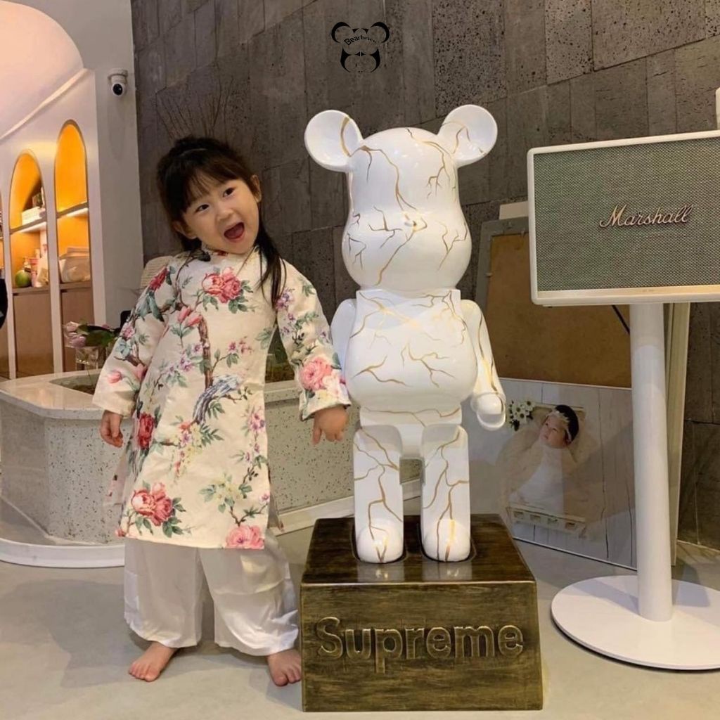 Bearbrick 1000%, Gấu bearbrick cỡ lớn 80cm, bản loang vân đen trắng - Xưởng sx DươngThủy