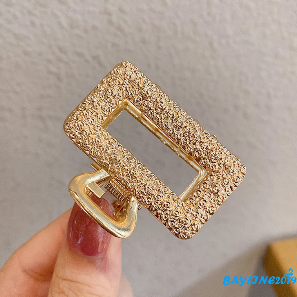 BAY-Kẹp tóc dạng kẹp móng vuốt chống trượt bằng kim loại khoét rỗng chắc chắn cho nữ