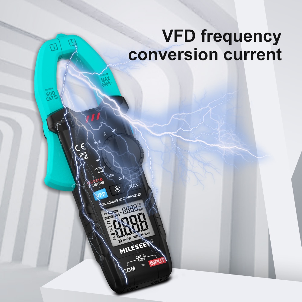 Máy đo điện áp/dòng điện Mileseey màn hình kỹ thuật số Ac631B Mc631A Mc631B với 6000 đơn vị không tiếp xúc