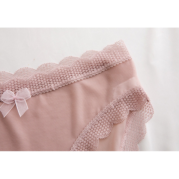 Quần Lót Nữ Cotton Viền Ren Sexy QL55