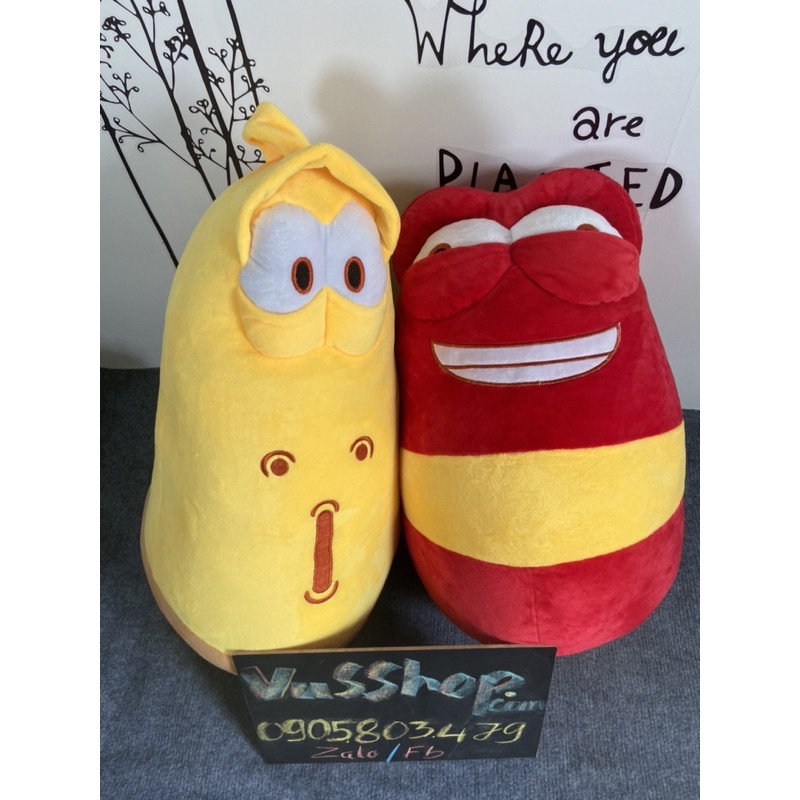 Gấu bông sâu larva - Gối ôm sâu larva - Sâu bông lava tinh nghịch size 60cm