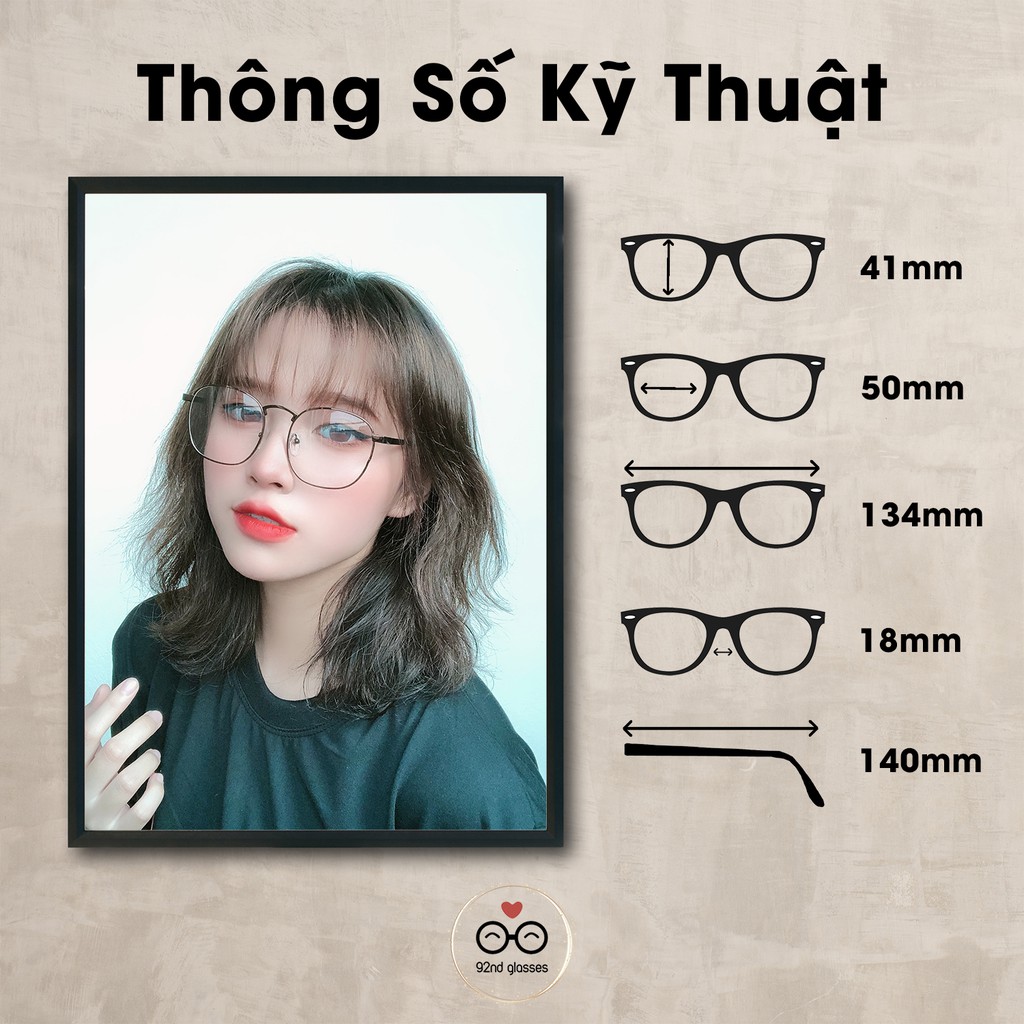 Kính Cận Kim Loại Hot Trend GC9396 - Lắp Mắt Cận Theo Yêu Cầu | BigBuy360 - bigbuy360.vn