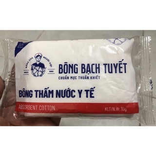 Bông gòn thấm nước y tế bông bạch tuyết 10g