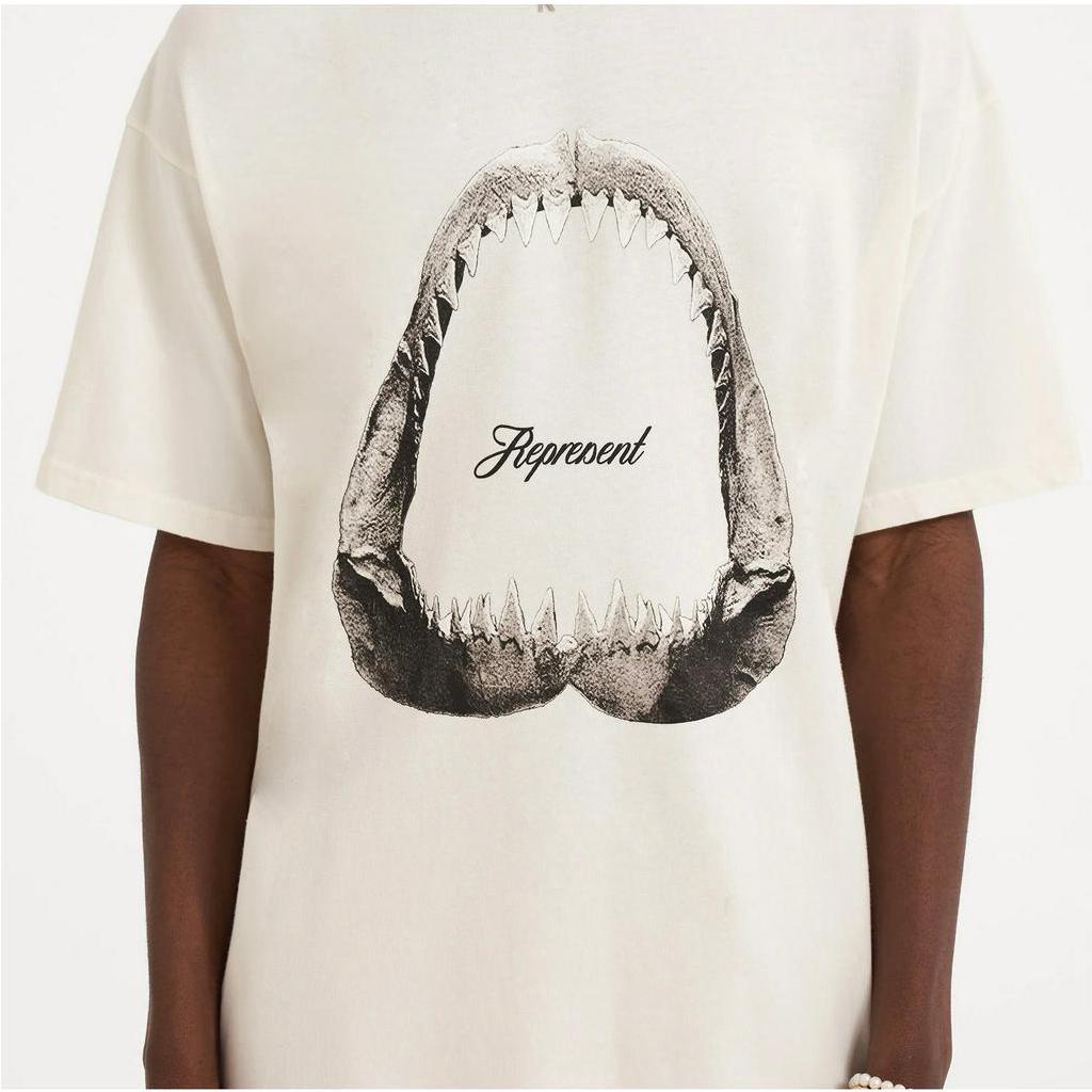 REP 23SS New Shark Tooth Logo Print High  Street RESENT British Fashion Short Sleeve Couple Same T-shirt