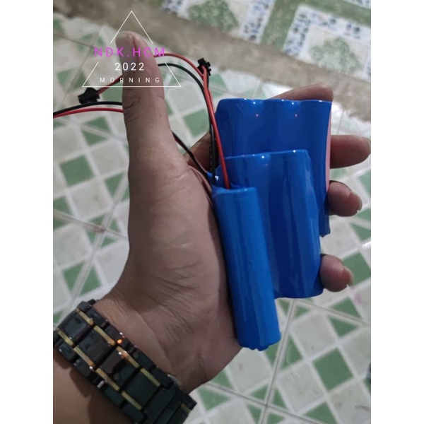 pin 18650 thay thế cho pin loa Bluetooth đèn pin quạt tích điện jack SM