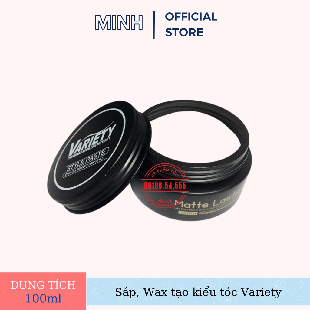 Sáp, Wax vuốt tóc Variety Matte Lasting 100gr tạo kiểu giữ nếp cho tóc. HÀNG CHÍNH HÃNG .