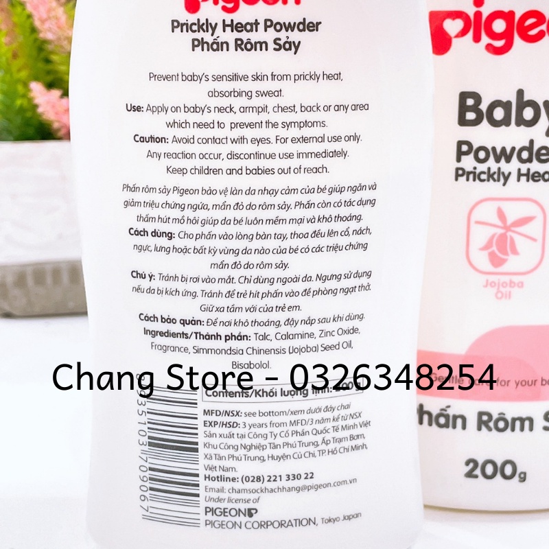 Phấn Ngừa Rôm Sảy Pigeon Nhật Bản 200Gram Cho Bé Sơ sinh