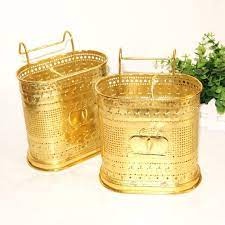 Ống cắm đũa inox mạ vàng cực đẹp