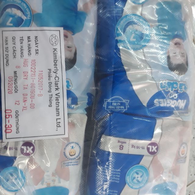Tã dán huggies size xl 96 miếng