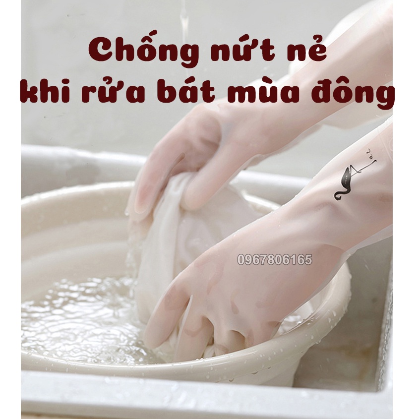 Găng Tay Cao Su SIÊU DAI - SIÊU BỀN – Rửa bát, vệ sinh, làm vườn – Bảo vệ da tay