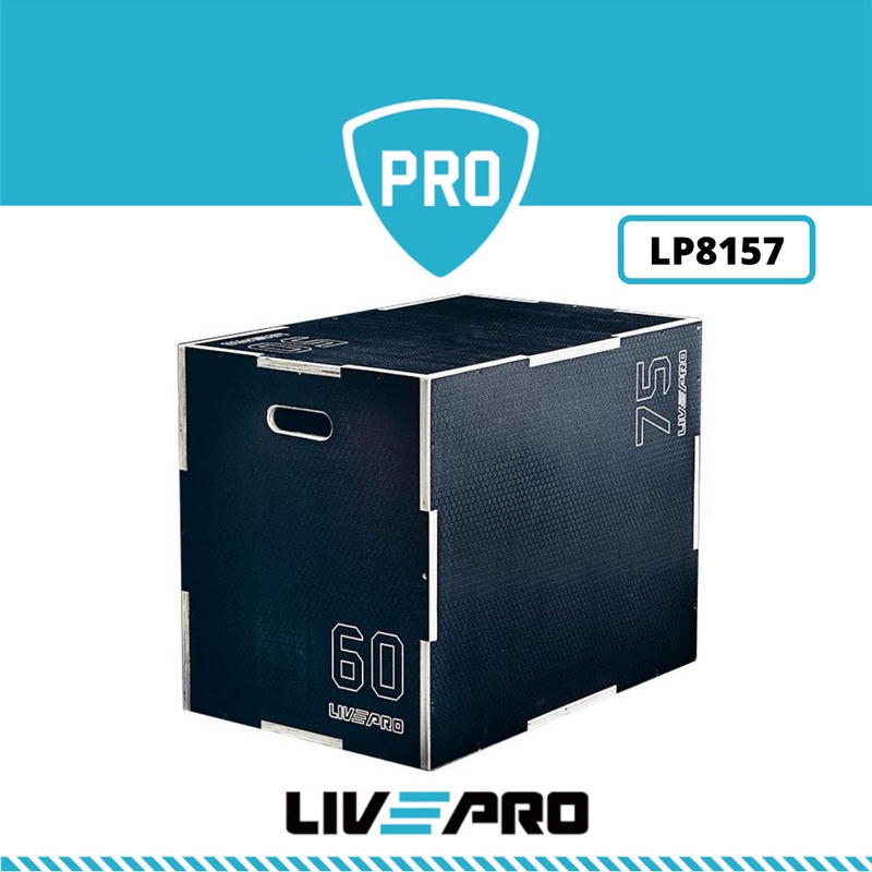 Hộp bật nhảy plyo 3 trong 1 chống trượt tập gym thể thao Livepro Chính Hãng 3-IN-1 ANTI-SLIP WOOD PLYOBOX LP8157