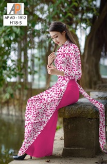 Vải áo dài hoa nhí