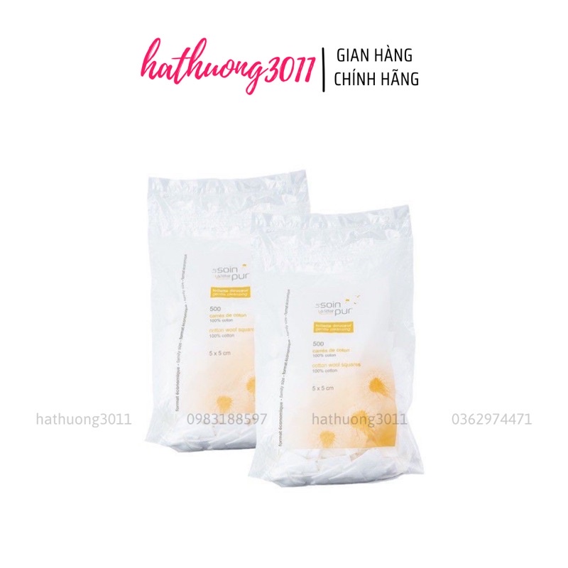 Bông tẩy trang Pháp Tetra Medical Carrés de Coton