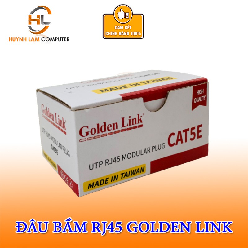 Đầu mạng Rj45 Golden Link 5E Hộp 100 cái