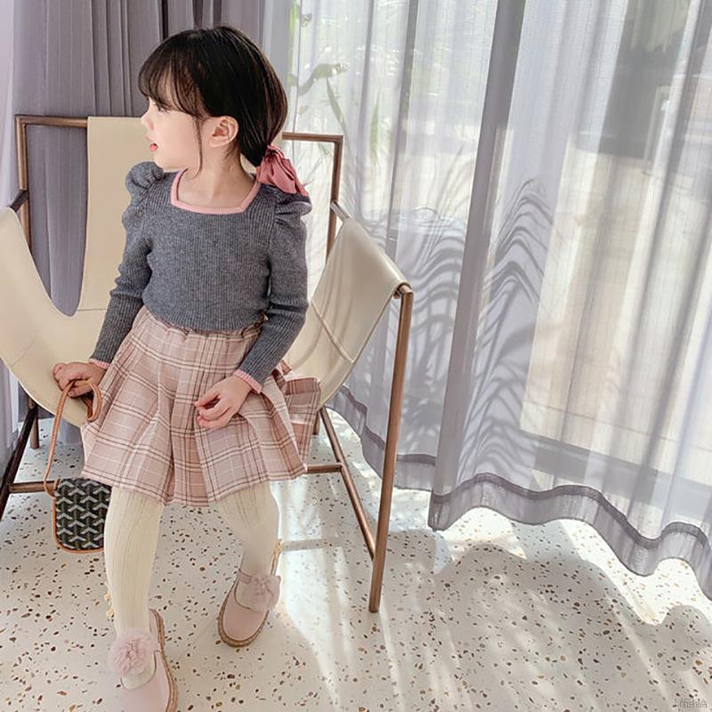 Áo tay dài phồng phong cách hợp thời trang cho bé gái