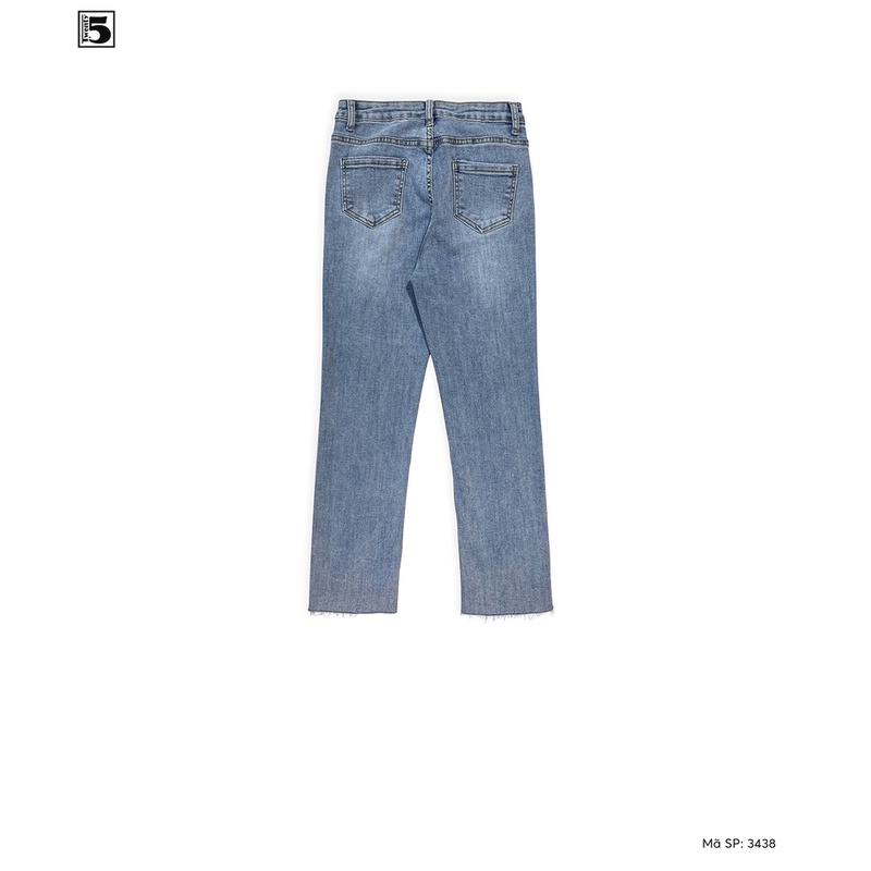 Quần Jeans nữ mài ống đứng gấu tua rua Twentyfive 3438M
