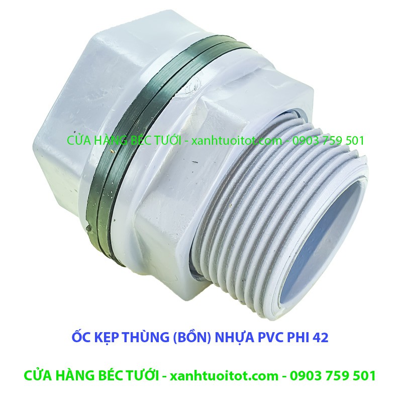 Bộ 4 ỐC ÉP THÙNG - BỒN BẰNG NHỰA PVC PHI 42