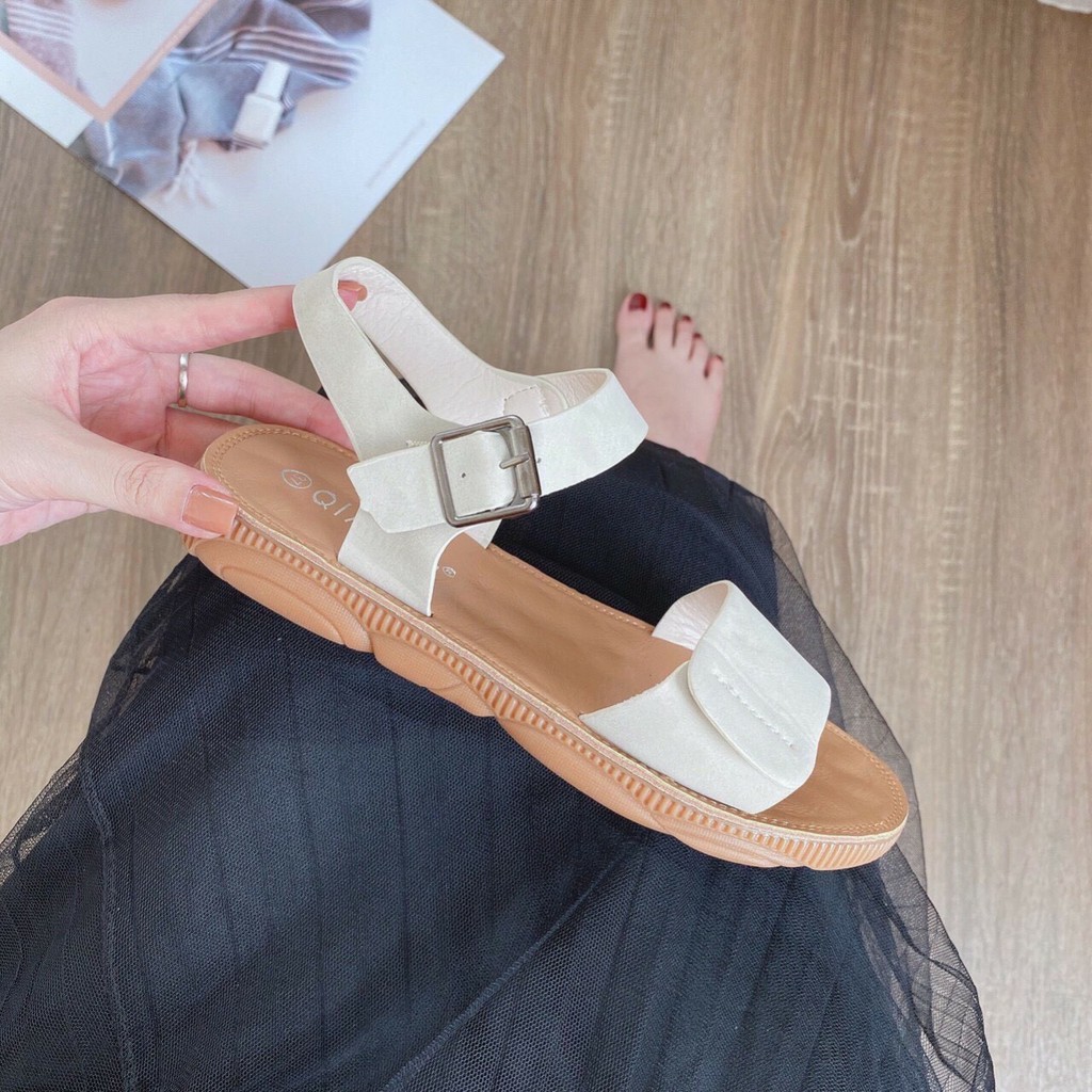 Sandal Nữ Đế Bệt Quai To Da Mềm Đẹp Siêu Cấp Mã HL49-1