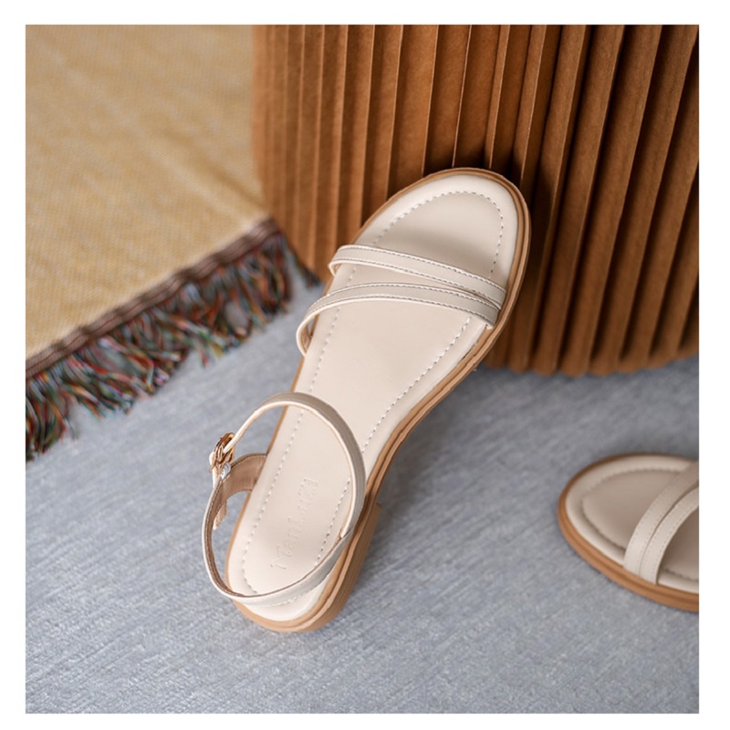 Sandal nữ dép quai hậu đẹp rosa- sd-0275 màu trắng