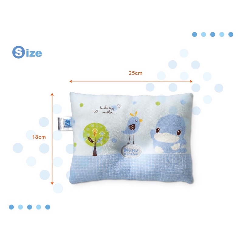 Gối lõm chống bẹp đầu cho bé KU.KU Duckbill KU2073 21x28cm