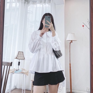 Áo baby doll cổ viền bèo